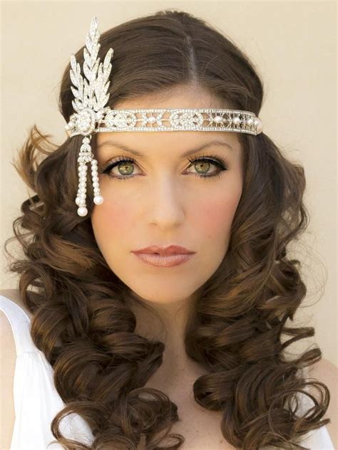 1920 great gatsby hair|1920s hair tutorial with headband.